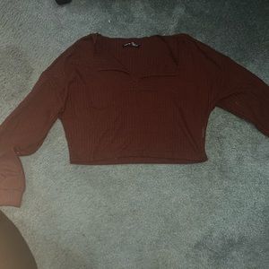 SHEIN, brown crop top